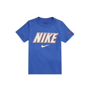 Nike Sportswear Tričko  kráľovská modrá / biela / sivá