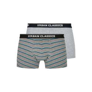 Urban Classics Boxerky  biela / sivá / tyrkysová