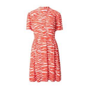 Calvin Klein Košeľové šaty  oranžovo červená / biela
