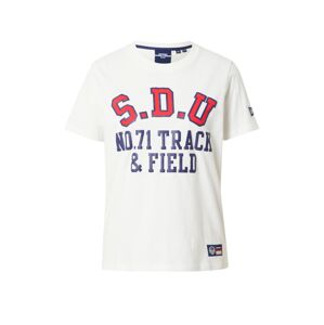 Superdry T-Shirt  biela / svetločervená / námornícka modrá