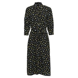 Dorothy Perkins Košeľové šaty  čierna / svetlomodrá / žltá / olivová