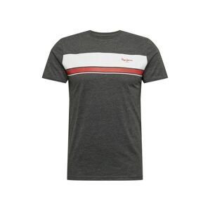 Pepe Jeans T-Shirt 'BENDER'  biela / červená / sivá melírovaná