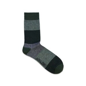 JACK & JONES Ponožky  tmavozelená / sivá melírovaná / zelená melírovaná