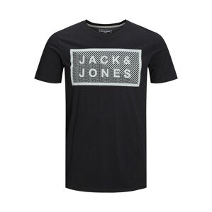 JACK & JONES T-Shirt 'Shawn'  čierna / oranžová