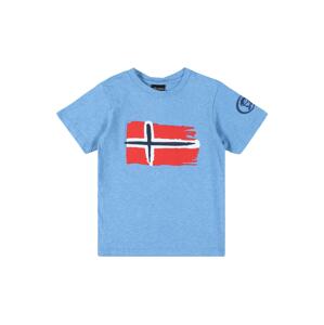 TROLLKIDS Funkčné tričko 'Oslo'  kráľovská modrá / červená / tmavomodrá / biela