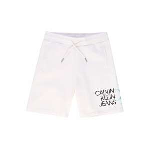 Calvin Klein Jeans Nohavice 'HYBRID LOGO JOGGER SHORTS'  biela