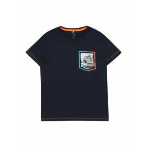 NAME IT Shirt 'ZALEX'  námornícka modrá / tyrkysová / oranžová / sivá / svetlosivá