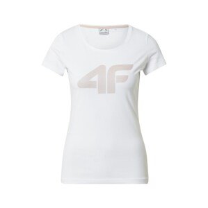 4F Funkčné tričko  biela / púdrová