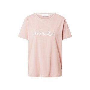 Calvin Klein Tričko  ružová / strieborná
