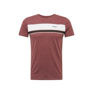 Pepe Jeans Tričko 'BENDER'  pastelovo červená / biela / čierna