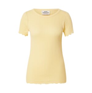 MADS NORGAARD COPENHAGEN T-Shirt 'Trixa'  pastelovo žltá