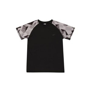 4F Funkčné tričko  čierna / sivá / tmavosivá