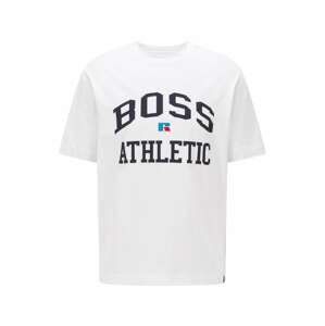 BOSS Casual Tričko 'Russell Athletic'  biela / čierna / modrá / červená