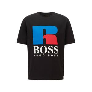 BOSS Casual Tričko 'Russell Athletic'  čierna / modrá / biela / svetločervená