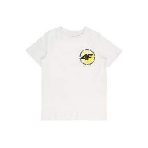 4F Funkčné tričko  biela / čierna / žltá