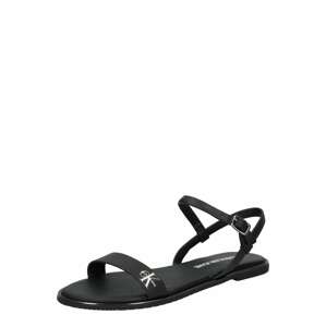 Calvin Klein Jeans Remienkové sandále  čierna / biela