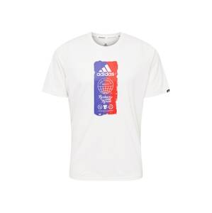 ADIDAS PERFORMANCE Funkčné tričko  biela / tmavofialová / ohnivo červená