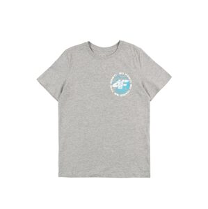 4F Funkčné tričko  sivá melírovaná / biela / modrá