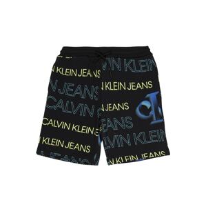 Calvin Klein Jeans Nohavice  čierna / žltá / modrá