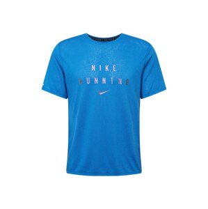 NIKE Funkčné tričko  kráľovská modrá / strieborná
