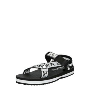 Pepe Jeans Trekingové sandále 'POOL'  čierna / biela