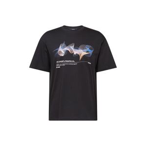 Only & Sons T-Shirt 'MATI'  čierna / biela / svetlooranžová / nebesky modrá