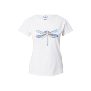bleed clothing T-Shirt  'Lakefly'  biela / modrá / fialová / oranžová