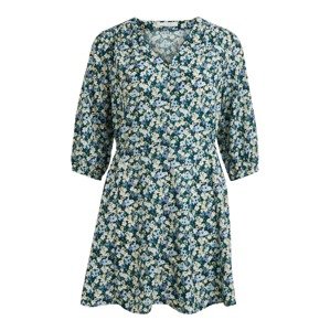 VILA Košeľové šaty 'Rosina'  námornícka modrá / svetlomodrá / pastelovo žltá / prírodná biela / zelená