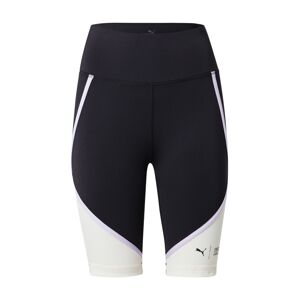 PUMA Športové nohavice 'FIRST MILE'  čierna / biela / pastelovo fialová