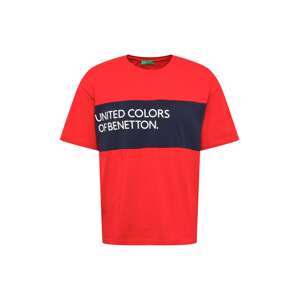 UNITED COLORS OF BENETTON Tričko  červená / námornícka modrá / biela