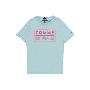 TOMMY HILFIGER T-Shirt  svetlomodrá / ružová / tmavoružová / červená / biela