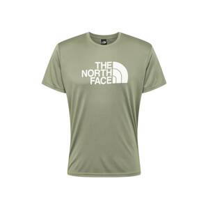 THE NORTH FACE Funkčné tričko 'REAXION'  kaki / biela