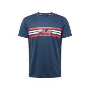 FILA Funkčné tričko 'Niclas'  tmavomodrá / biela / červená