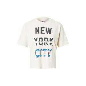 Tommy Jeans Tričko 'NEW YORK CITY'  krémová / čierna / modrá / staroružová
