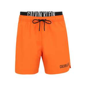 Calvin Klein Swimwear Plavecké šortky  oranžová / čierna / biela