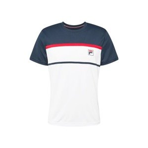 FILA Funkčné tričko 'Steve'  biela / tmavomodrá / červená