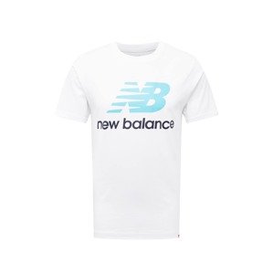 new balance Funkčné tričko  biela / neónovo modrá / čierna