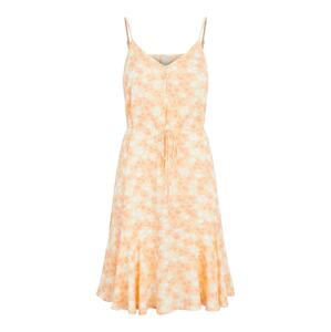 PIECES Letné šaty 'Nya'  pastelovo oranžová / tmavooranžová / biela