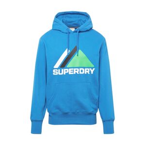 Superdry Sweatshirt  kráľovská modrá / biela / svetlozelená / čierna