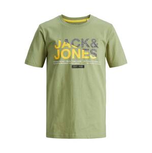 Jack & Jones Junior Tričko  nefritová / žltá / tmavomodrá