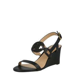 Lauren Ralph Lauren Remienkové sandále 'AMILEA'  čierna