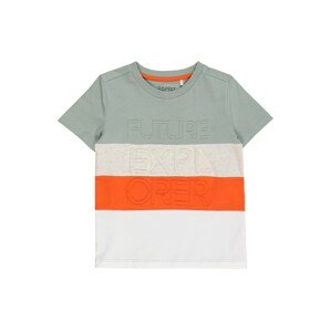 ESPRIT Tričko  mätová / svetlosivá / oranžová / biela