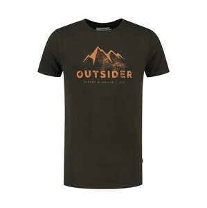 Shiwi Shirt 'Outsider'  tmavozelená / oranžová