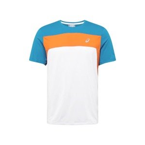 ASICS Funkčné tričko 'Race'  biela / oranžová / nebesky modrá
