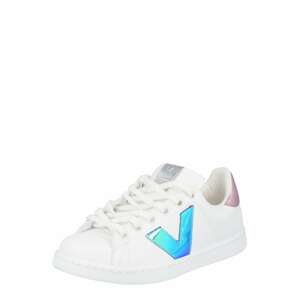 VICTORIA Sneaker  biela / neónovo modrá / ružová