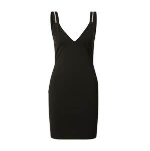 Just Cavalli Kokteilové šaty  čierna / strieborná
