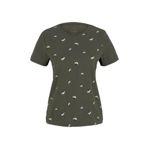 TOM TAILOR T-Shirt  olivová / krémová / žltá / trávovo zelená
