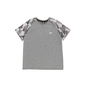 4F Funkčné tričko  sivá melírovaná / striebornosivá