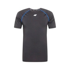 4F Funkčné tričko  čierna / modrá / striebornosivá
