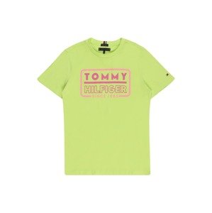TOMMY HILFIGER Tričko  citrónová / ružová / biela / červená